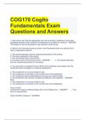 COG170 Cogito Fundamentals Exam Questions and Answers