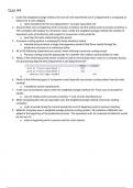 ACCT 2302 Managerial Accounting: Quiz #4 & Ch 4 Homework