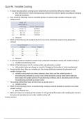 ACCT 2302 Managerial Accounting: Quiz #6 & Ch 6 Homework
