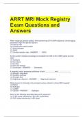 ARRT MRI Mock Registry Exam Questions and Answers