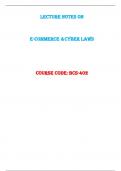 E-COMMERCE &CYBER LAWS