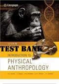 TEST BANK for Introduction to Physical Anthropology 15th Edition by Robert Jurmain, Lynn Kilgore, Wenda Trevathan, Russell L. Ciochon and Eric Bartelink. All Chapters 1-17
