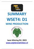 WSET4 Diploma Course: Summary D1 Wine Production