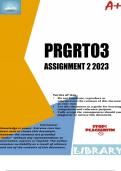 PRGRT03 Assignment 2 (PORTFOLIO) Semester 2 2023