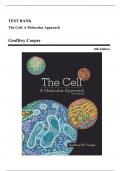 Test Bank - The Cell: A Molecular Approach, 8th Edition (Cooper, 2019), Chapter 1-20 | All Chapters