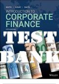 TEST BANK for Introduction to Corporate Finance, 5th Canadian Edition by Booth, Cleary and Rakita. ISBN 9781119561583. (All 24 Chapters -Complete Download IN 916 Pages)