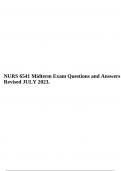 NURS 6541 Midterm Exam Questions and Answers Revised JULY 2023.