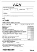 AQA 7661-1 GERMAN-AS-PAPER-1 MAY 23-Paper 1 Listening, Reading and Writing