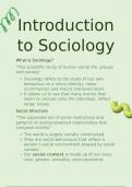 Summary on the Basics of Sociology