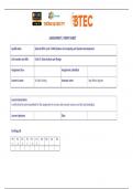  JAVA WEB 321 Data Analysis and Design - Assignment 2 Frontsheet