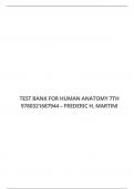 TEST BANK FOR HUMAN ANATOMY 7TH EDITION FREDERIC H. MARTINI  9780321687944 