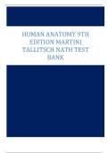 Human Anatomy 9th Edition Martini Tallitsch Nath Test Bank