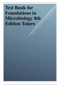 Test Bank for Foundations in Microbiology 8th Edition 2024 update By Talaro.pdf