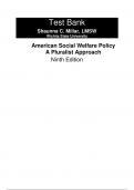 Test Bank For American Social Welfare Policy: A Pluralist Approach 9th Edition All Chapters - 9780137472314