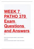 WEEK 7 PATHO 370 Exam Questions and Answers What are some microvascular conditions? - Answer- retinopathy nephropathy what are some macrovascular condition? - Answer- aortic stenosis macro-vascular is? - Answer- large vessels micro-vessels - Answer- small