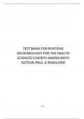 TEST BANK FOR BURTONS MICROBIOLOGY FOR THE HEALTH SCIENCES 9 NORTH AMERICANTH EDITION PAUL G ENGELKIRK