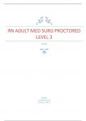 RN ADULT MED SURG PROCTORED LEVEL 3 QUESTIONS AND ANSWERS