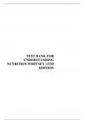 TEST BANK FOR UNDERSTANDING NUTRITION WHITNEY 12TH EDITION