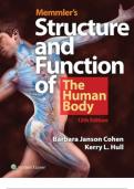 MEMMLER'S STRUCTURE AND FUNCTION OF THE HUMAN BODY 12TH EDITION COHEN TEST BANK WITH 100% GRADED A+ QUESTIONS AND ANSWERS OF ALL CHAPTERS 1-22  