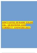 ASNT LEVEL III BASIC EXAM 150+ QUESTIONS AND CORRECT ANSWERS 20