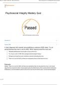Psychosocial Integrity Mastery Quiz with correct answers 100%- passed