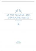 ATI TEAS 7 READING - 2023  SHIA READING PASSAGE