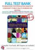 Foundations for Population Health in Community Public Health Nursing 6th Edition by Stanhope Test Bank
