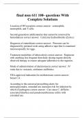 final msn 611 100- questions With Complete Solutions