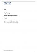 OCR AS LEVEL Psychology H567/03 JUNE 2022 FINAL MARK SCHEME > Applied psychology