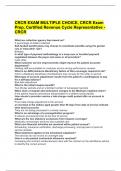CRCR EXAM MULTIPLE CHOICE, CRCR Exam Prep, Certified Revenue Cycle Representative - CRCR