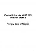 NURS 6551 MIDTERM EXAM 2- Primary Care of Women