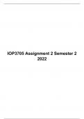 IOP3705 Assignment 2 Semester 2, 2022, University of South Africa (Unisa)