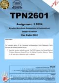 TPN2601 Assignment 1 (COMPLETE ANSWERS)  2024 
