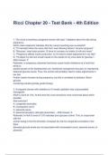 Ricci Chapter 20 - Test Bank - 4th Edition Questions and Answers (A+ GRADED 100% VERIFIED)