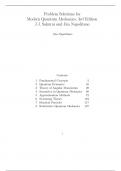 Modern Quantum Mechanics, 3e Sakurai, Jim Napolitano (Solution Manual)