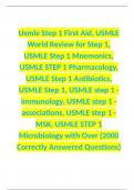 Usmle Step 1 First Aid, USMLE World Review for Step 1, USMLE Step 1 Mnemonics, USMLE STEP 1 Pharmacology, USMLE Step 1 Antibiotics, USMLE Step 1, USMLE step 1 - immunology, USMLE step 1 - associations, USMLE step 1 - MSK, USMLE STEP 1 Microbiology with Ov
