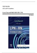 Test Bank - LPN to RN Transitions, 4th and 5th Edition by Claywell | All Chapters