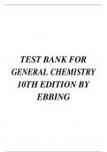 TEST BANK FOR GENERAL CHEMISTRY 10TH EDITION BY EBBING