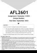 AFL2601 Assignment 2 (ANSWERS) Semester 2 2023 - DISTINCTION GUARANTEED