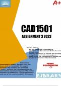 CAD1501 Assignment 3 (DETAILED ANSWERS) 2023 (525551)
