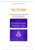 Test Bank for Gynecologic Health Care 4th Edition by Kerri Durnell Schuiling: ISBN-10 1284182347 ISBN-13 978-1284182347, A+ guide.