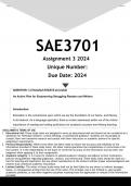 SAE3701 Assignment 3 (ANSWERS) 2023 - DISTINCTION GUARANTEED