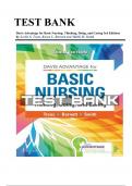 Test Bank - Basic Nursing: Thinking, Doing, and Caring, 2nd, and 3rd Edition by Treas | All Chapters