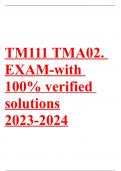 TM111 TMA02. EXAM-with 100% verified solutions-2023-2024