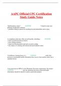 AAPC Official CPC Certification Study Guide Notes