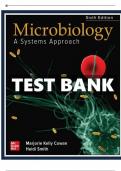 Test Bank for Microbiology, A Systems Approach, 6th Edition, Marjorie Kelly Cowan, Heidi Smith | Complete Guide A+