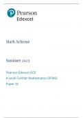 PEARSON EDEXCEL GCE A LEVEL FURTHER MATHEMATICS (9FMO) PAPER 3C SUMMER 2023- MARK SCHEME