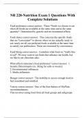 NR 228-Nutrition Exam 1 Questions With Complete Solutions