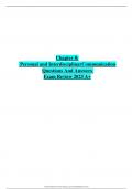 Chapter 8: Personal and Interdisciplinary Communication