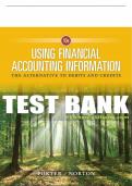 Test Bank For Using Financial Accounting Information: The Alternative to Debits and Credits - 10th - 2018 All Chapters - 9781337276337